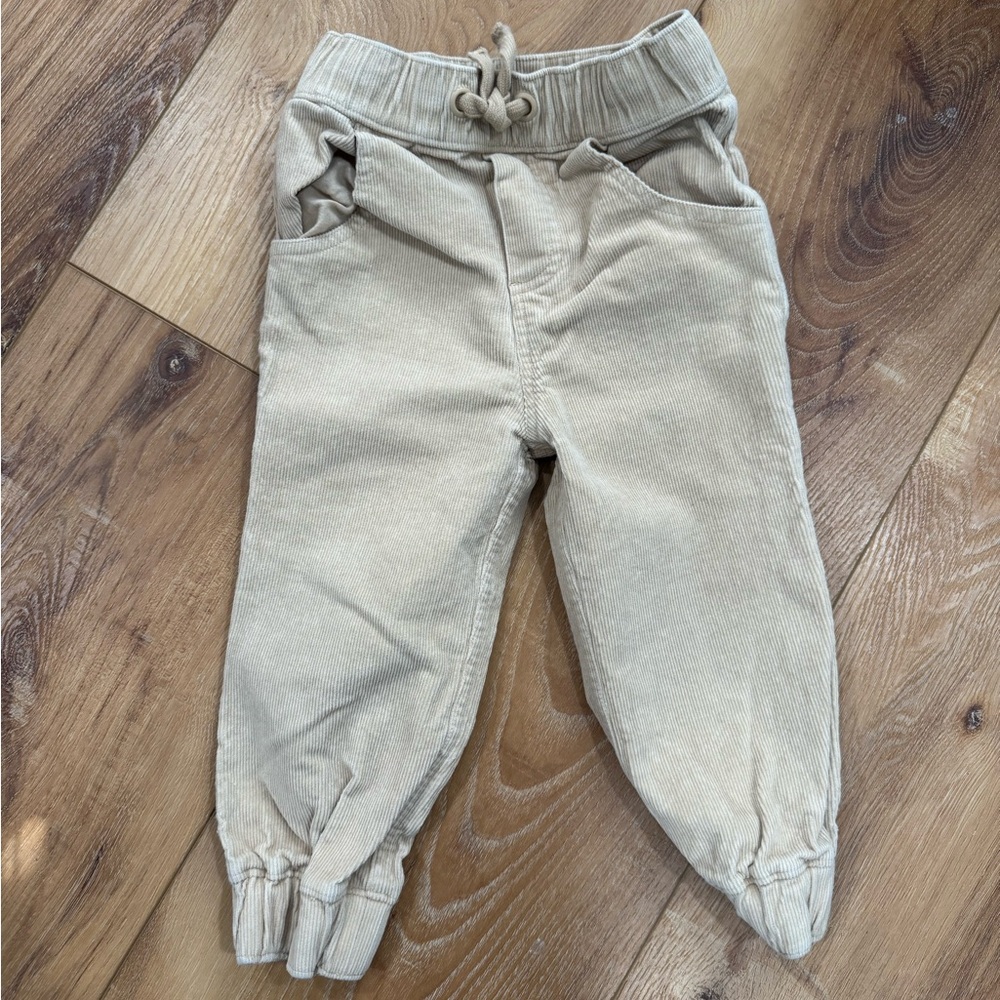 Little Bipsy Beige Corduroy Joggers